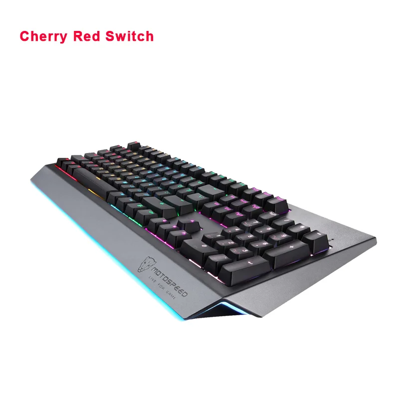 Original MOTOSPEED CK99 Gaming Mechanical Keyboard Cherry Red Switch 104 key RGB backlight USB Wire