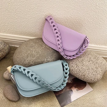 

NEW French Design Fashion Armpit Bag & Elegant Square Bag Shoulder Bag Hollow Shoulder Strap Handbag Width 24cm Height 13cm