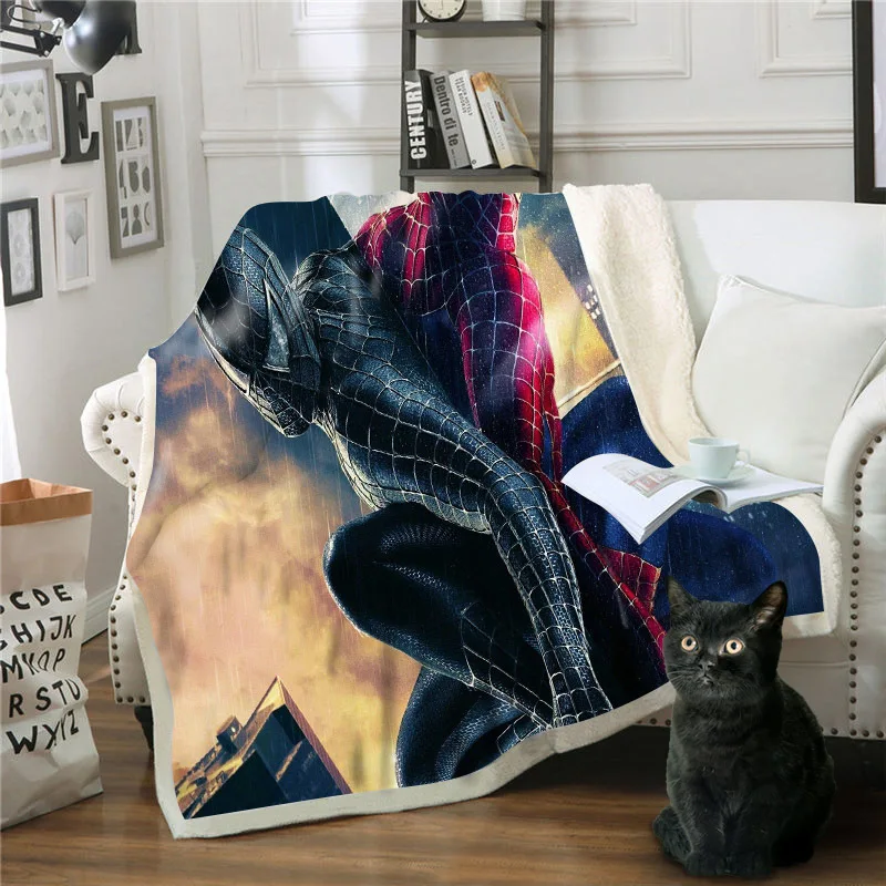 Серия Человек-паук 3D печатные двойные Плотные хлопковые плюшевые одеяла, диваны покрытые одеяла, Сиеста одеяла, квадратные одеяла - Цвет: Color15