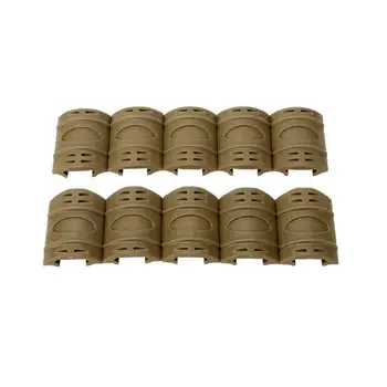 

12pcs / lot Rifle Weaver Picatinny Quad Rail Guard Hand Copper Tactical Rubber P31
