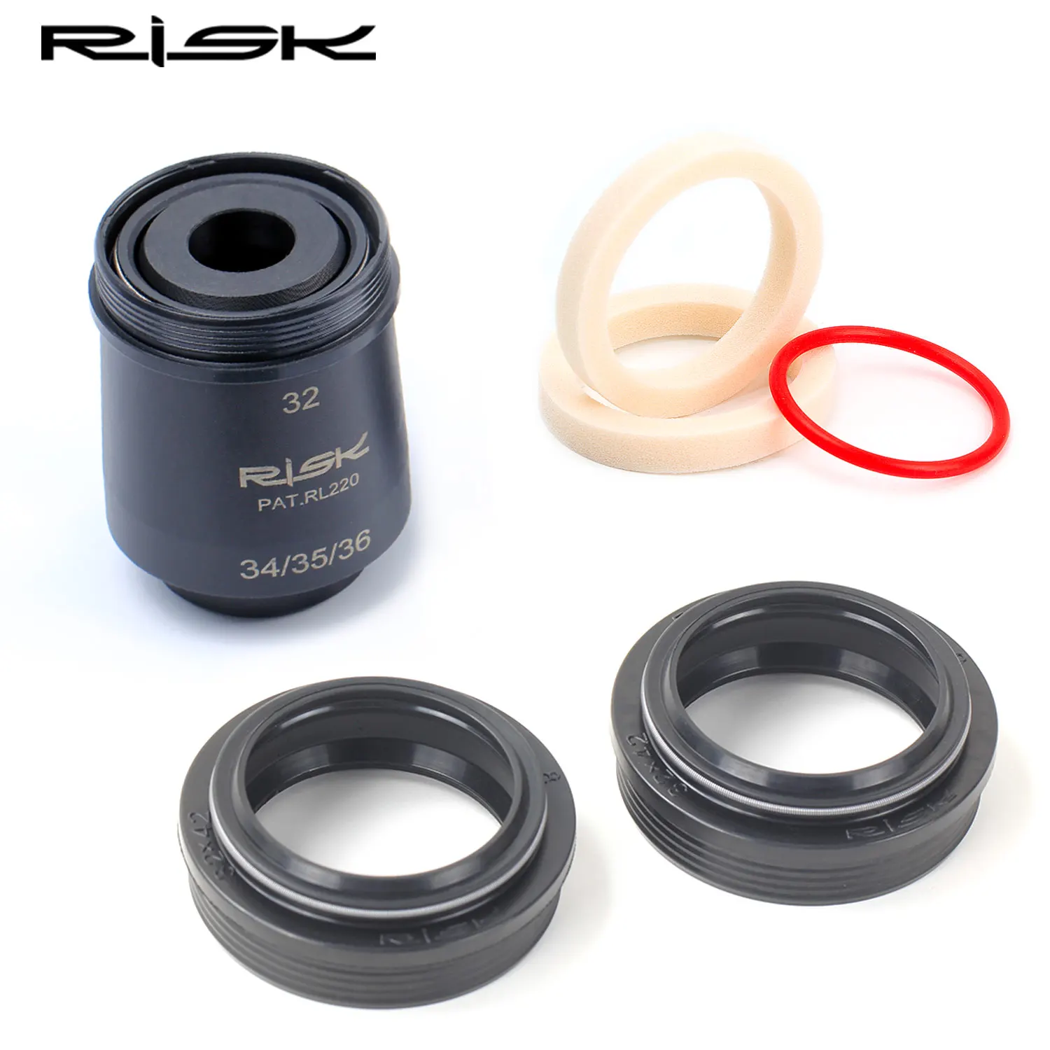 RISIKO 32mm 34mm 35mm 36mm Bike Fahrrad Schock Federung Vorne Gabel Staub  Dichtung Kit Öl Dichtung schwamm Ring Installation Werkzeug Fahrer