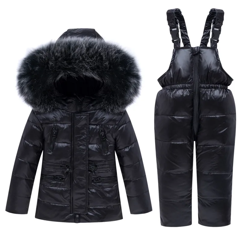 

-30 degrees Russia 2019 new Winter Baby Boy Girl clothing Set Down Jacket coat Snowsuits Children parka Kid Clothes Ski Overalls