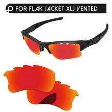Papaviva огонь красное зеркало поляризованные Сменные линзы для Flak куртка XLJ солнцезащитные очки с отверстиями рамка UVA и UVB Защита