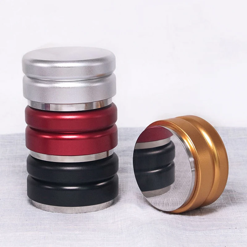

58mm Adjustable Coffee Calibrated Pressure Tamper for Espresso, Flat Base, Coffee Leveler for Barista Tools, Macaron Shape