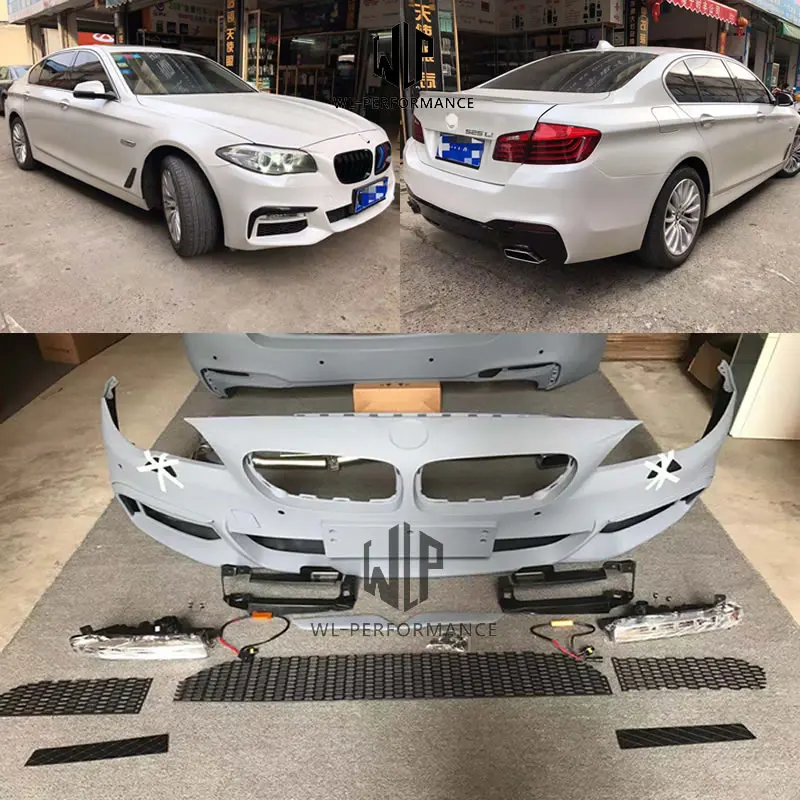 G30 G38 m Style Pp Unpainted Front Bumper Rear with Light Tail Tube for Bmw 5 Series F10 F18 523 528 Body Kit 10-17 |