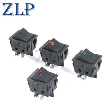 

KCD4 Rocker switch ship type switch rocker power button 4/6PIN red light green light 31x25mm16a 250v ON-OFF/ON-OFF-ON