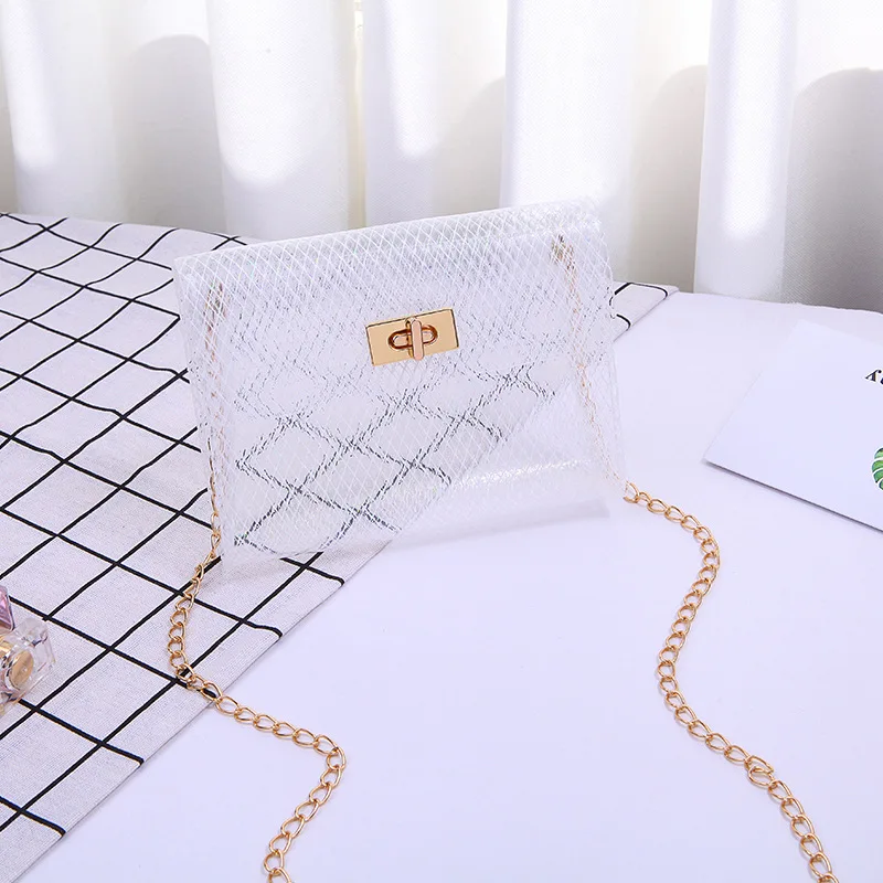 

2019 New Style Korean-style Transparent Gel Bag Trend Shoulder Bag Oblique Mobile Phone Bag