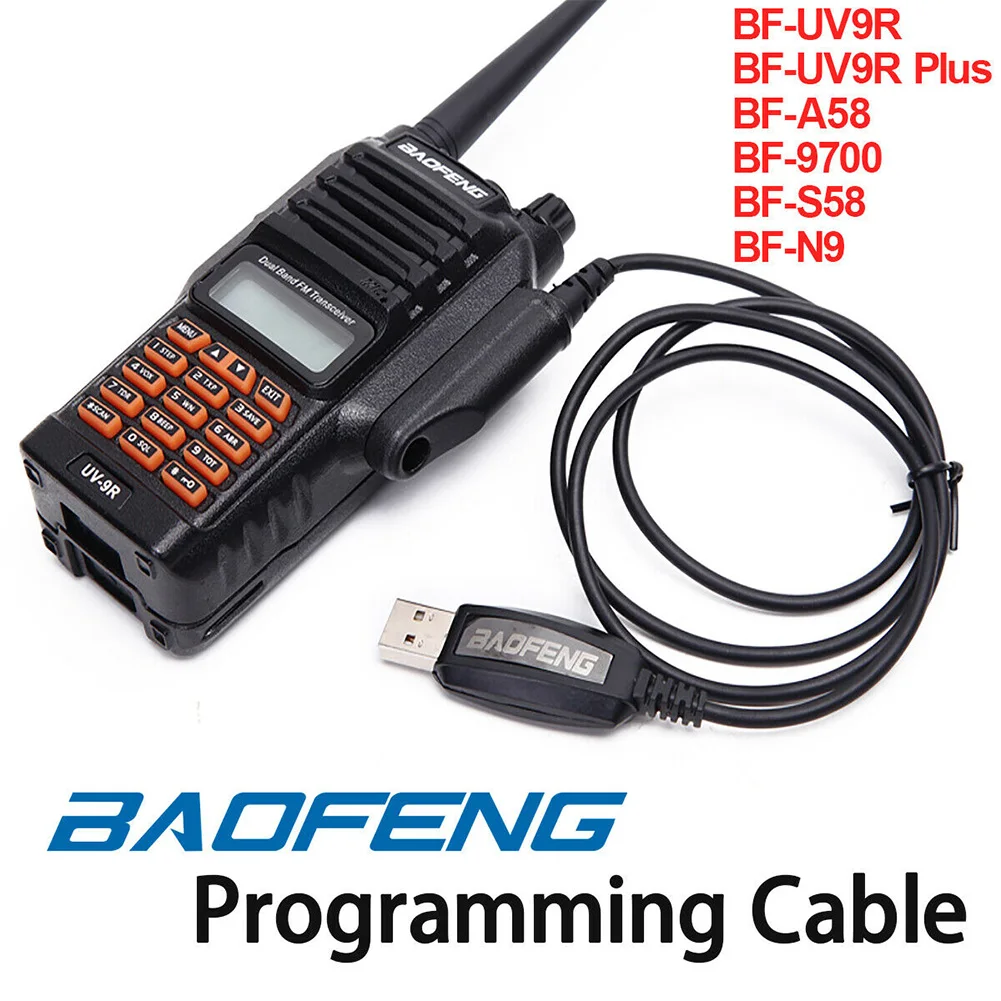 

PC Replacement Part Stable Walkie Talkie Efficient Durable Radio USB Programming Cable Professional For Baofeng BF9700