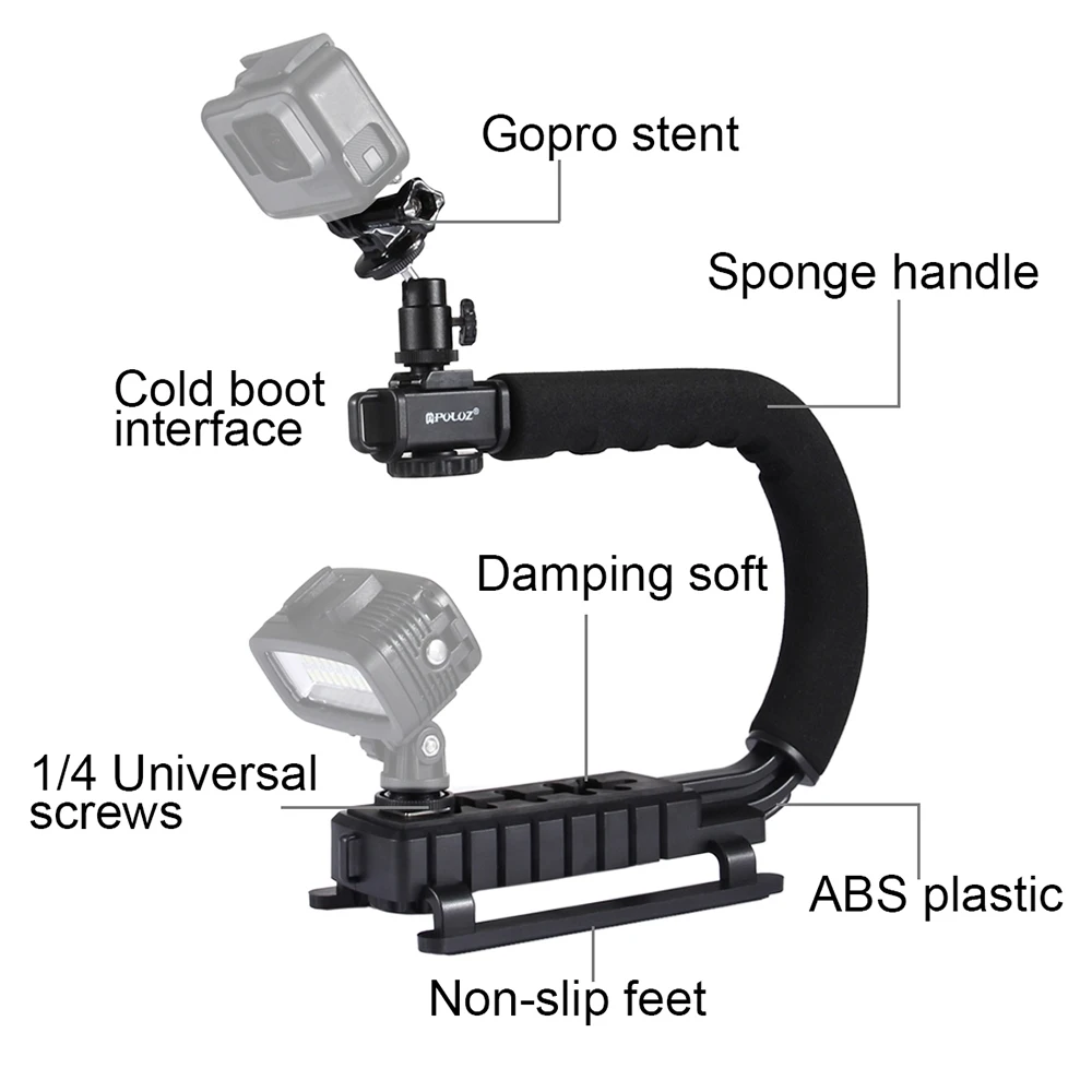 U-образный кронштейн для камеры Портативная ручная ручка для видео DV кронштейн стабилизатор набор для всех зеркальных камер s и домашняя DV камера