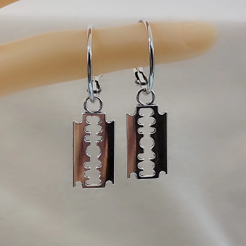 New Design The Blade Earrings for Men Women Punk Rock A Razor hoop Fashion Jewelry Gift Souvenir | Украшения и аксессуары