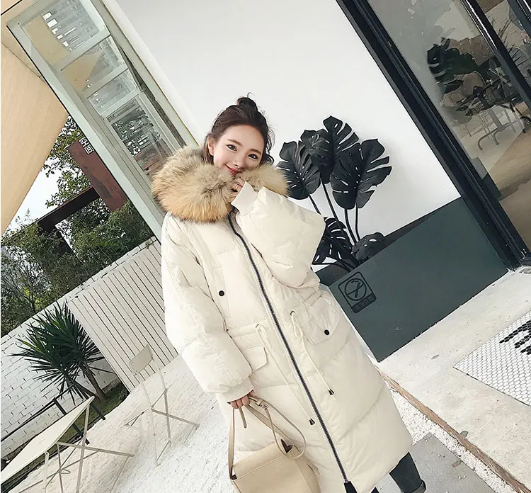 Горячая Распродажа, рекомендуем, женская одежда в Корейском стиле, Dongdaemun, зимнее Новое Стильное плотное хлопковое пальто средней длины с завязками
