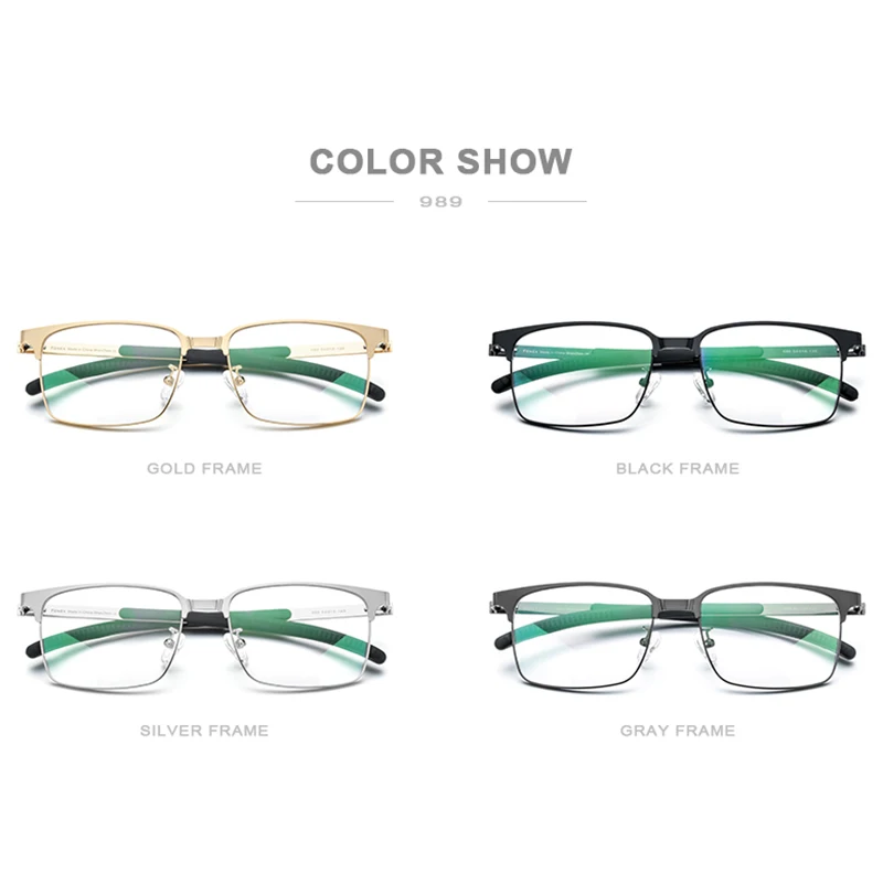 FONEX оптические очки из силиконового сплава, оправа для мужчин, квадратные очки для близорукости по рецепту,, новые металлические очки без винтов 989
