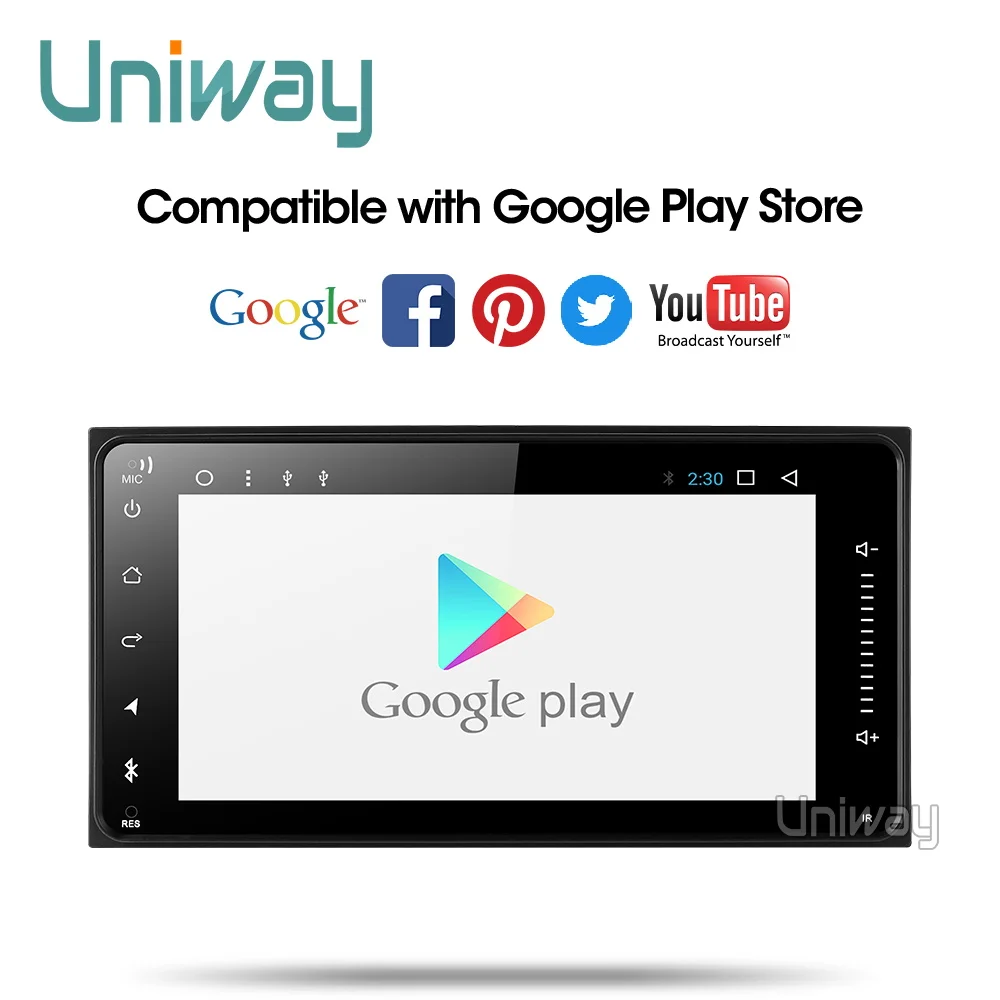 Discount uniway AHG7071 2G+32G android 9.0 car dvd for toyota avensis hilux old camry RAV4 car radio gps navigatrion 1