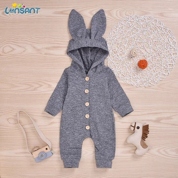

LONSANT Hooded Baby Rompers Autumn Newborn Baby Clothes Cotton Baby Boy Clothing Sets Spring Baby Boy Roupa Infant Jumpsuits N30