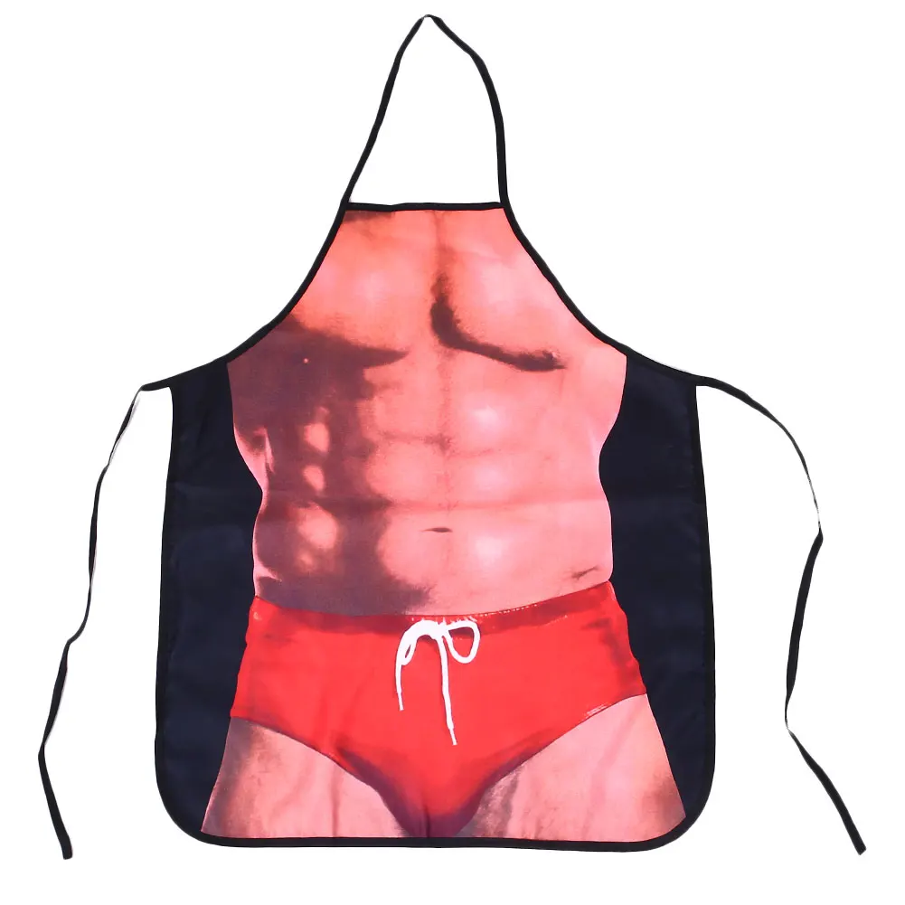 11 Aprons Funny Creative Men Polyester Cooking Joke Dinner Cleanig Protection 3D Design Party Gifts Baking Kitchen Novelty - Цвет: 11