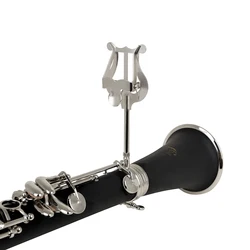 Clarinet Silver Portable Marching Music Stand Metal Stand Fixer Woodwind Instrument Parts Accessories