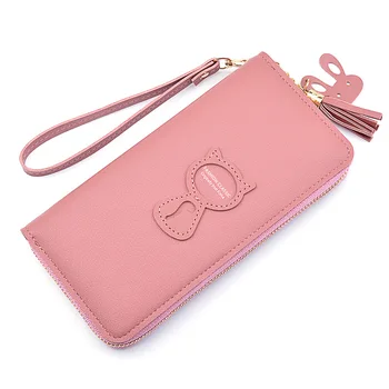 

Wallet Women Mobile Phone Bag Brand Designer Female PU Leather Long Wallets Ladies Card Holder monederos para mujer QB95
