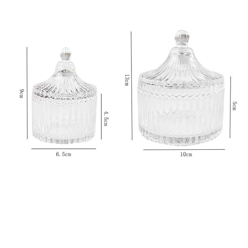 Glass Storage Jar Sugar Bowl and Salt Bowl Kitchen Condiment Dispenser Jewelry Storage Box Home Desktop Decoration Send A Gift 5