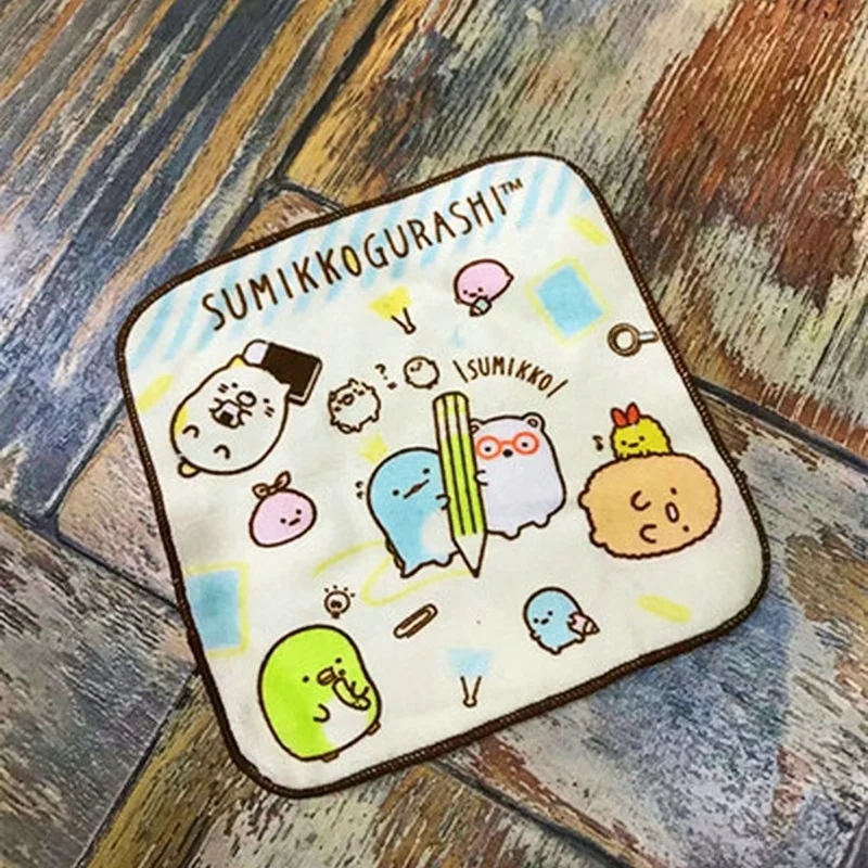 16x16cm Sumikko Gurashi Anime Bath Towels Square Cotton Handkerchief Soft Face Towel Cartoon Printed Washcloth For Kids Baby New 3