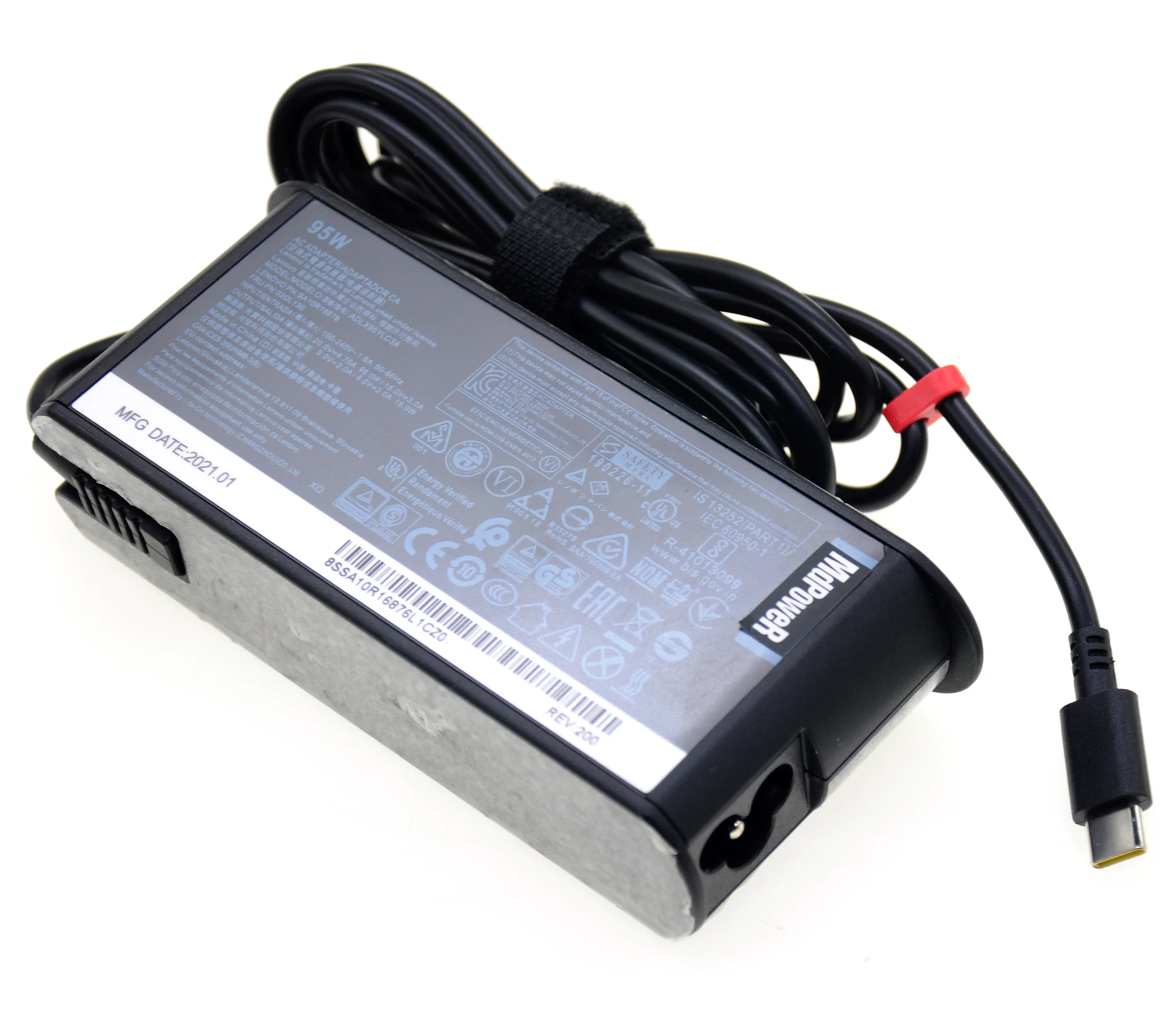 95W C타입 충전기, 레노버 ADLX95YCC3 요가 14S THINKPAD X1 카본 T470ST AC 어댑터용, 20V 4.75A 15V 3A 9V 3A 5V 3A