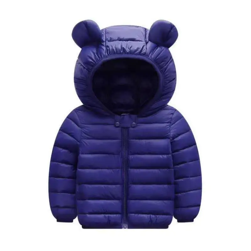 Г., зимние теплые комплекты детской одежды пуховое хлопковое пальто для маленьких девочек зимний детский лыжный костюм, комплект для мальчиков, куртка с капюшоном+ pants1-5Y - Цвет: Коричневый