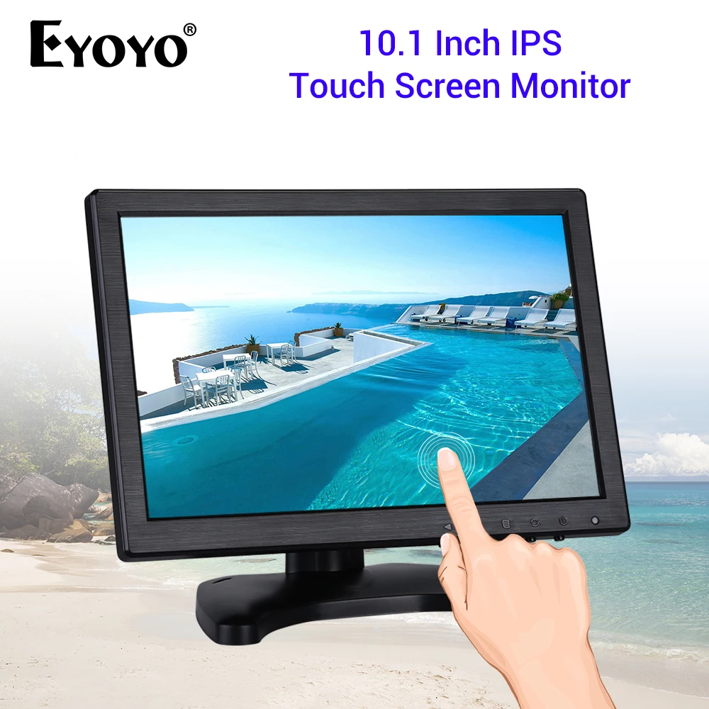

Eyoyo 10.1 Inch IPS Touch Screen LCD HDMI Monitor 1280x800 Resolution Support VGA Input for PC TV Security Display