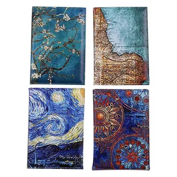 

Flower Passport Cover Wallet Bag Travel Accessories Women Men PU Leather ID Address Holder Portable Boarding Card Cover