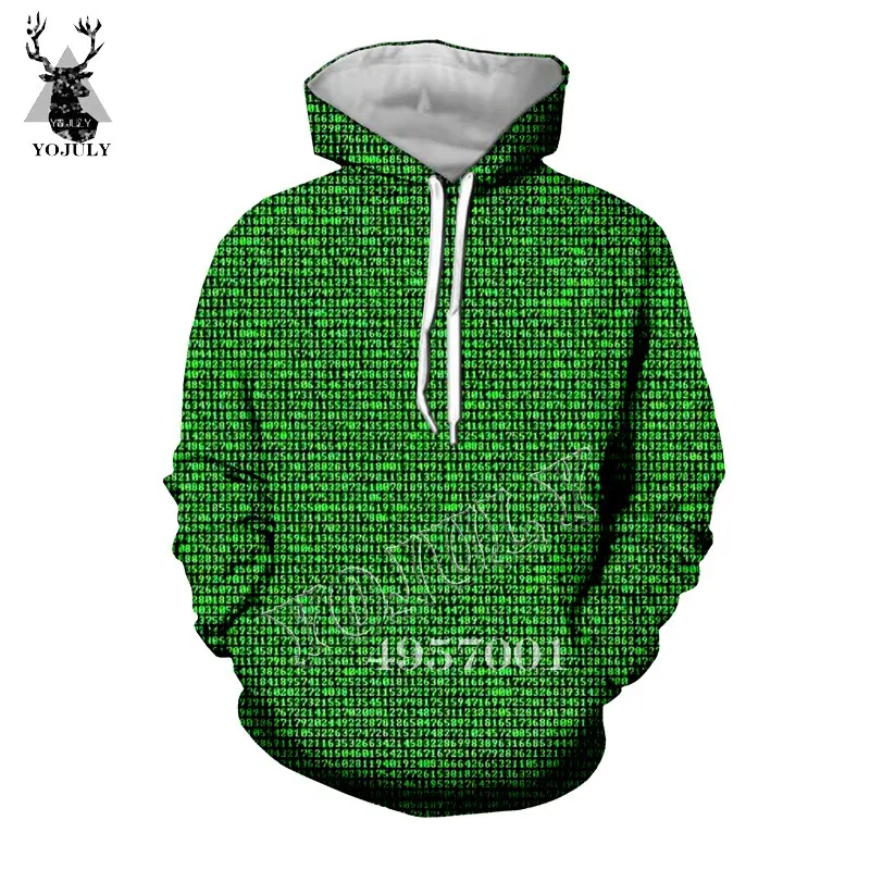 YOJULY I'm A Hacker Программирование код геймера 3D печать толстовка с капюшоном Топ унисекс хип хоп Женский Повседневный пуловер, свитер одежда Y385