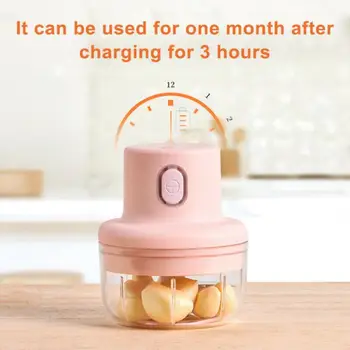 

250ml Mini Electric Food Chopper Meat Grinder Vegetable Fruit Garlic Peanut Ginger Cutter USB Charging Grinder Kitchen Tools