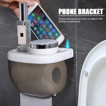 

New Bathroom Wall-Mounted Paper Towel DispenserRoll Paper Coreless Toilet Tissue Dispenser Container Paper Extraction Dispense