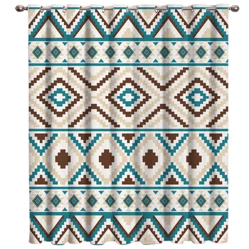 

Traditional Bohemian Bobo Style Curtains for Windows Drapes Modern Printing Curtain For Living Room Bedroom