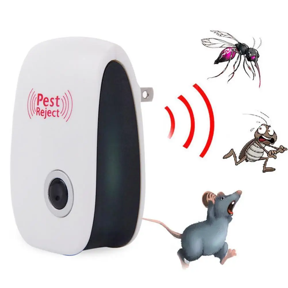 

US Electronic Mosquito Reject Cat Ultrasonic Anti Mosquito Insect Mouse Pest Cockroach Reject Repellent Repeller Rat H1Q5