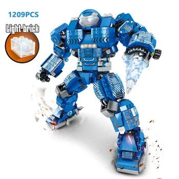 

Marvel Avengers Iron Man Anti-hulk MK38 Mech Armor Building Blocks Model Super Heroes Figures Toys for Childiren