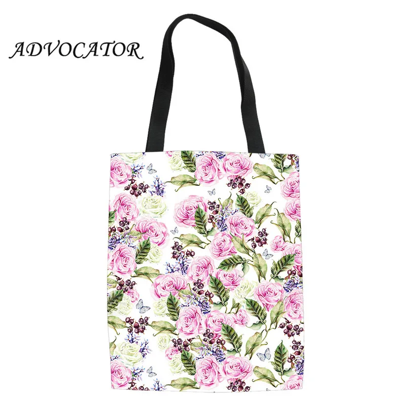 Blush Dew on Rose Foil Design Women Tote Handbags Book Bag Shopping Ladies Large Capacity Shipping Bags Bolsas De Tela | Багаж и сумки