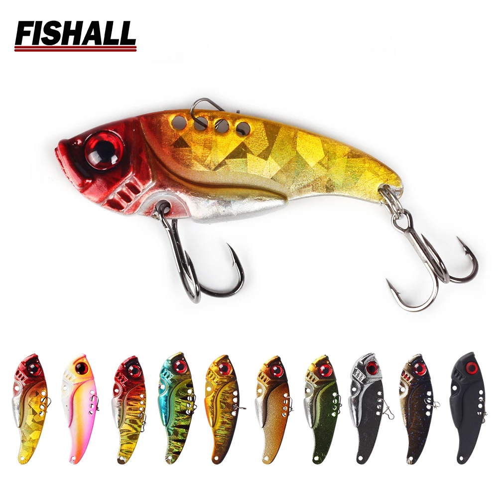 

Ice Fishing Metal Blade 50mm 10g 55mm 14g Sinking Vibration Wobbler Hard Lure Bait VIB with BKK hook