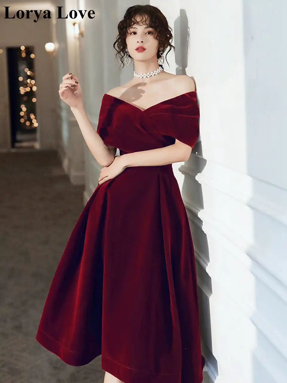 vermelho borgonha vestido