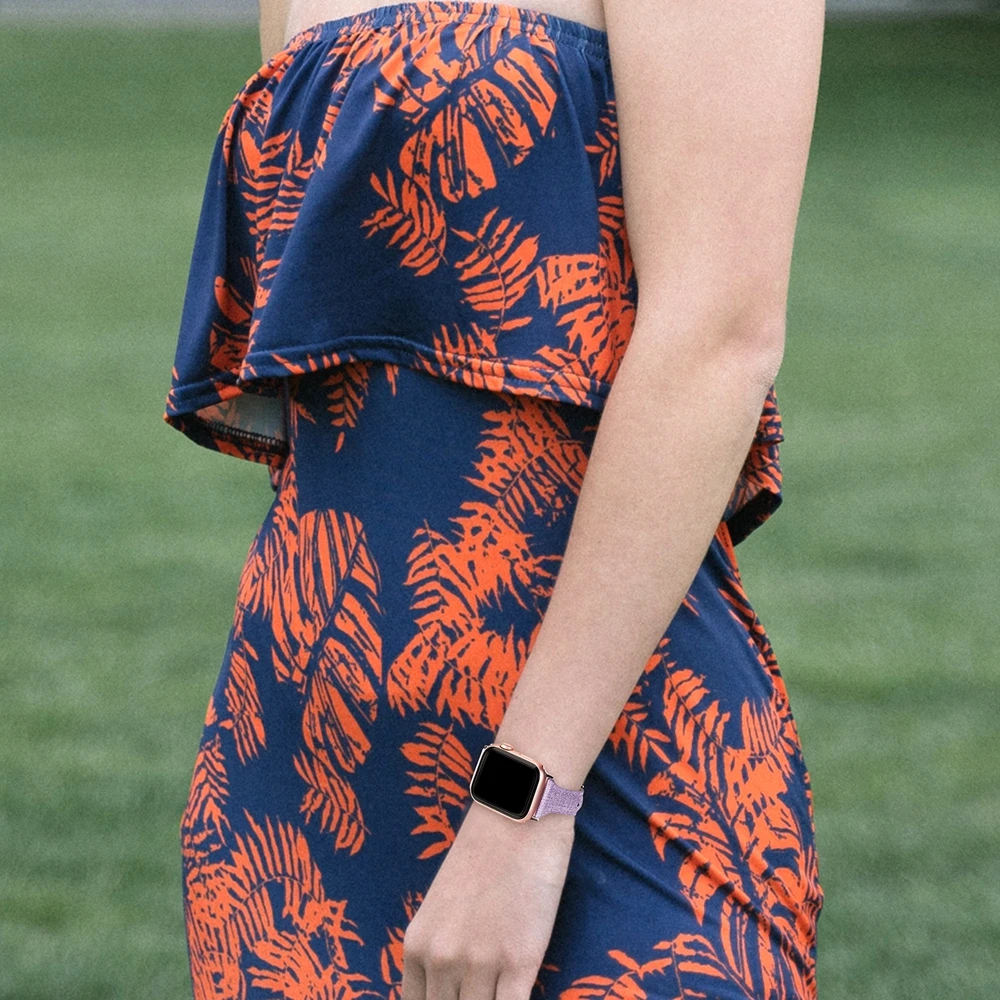 Холщовый ремешок Wearlizer для iWatch Apple Watch, женский, мужской ремешок 38 мм, 40 мм, 42 мм, 44 мм, серия 5, 4, 3, 2, 1, ремешок на запястье, браслет