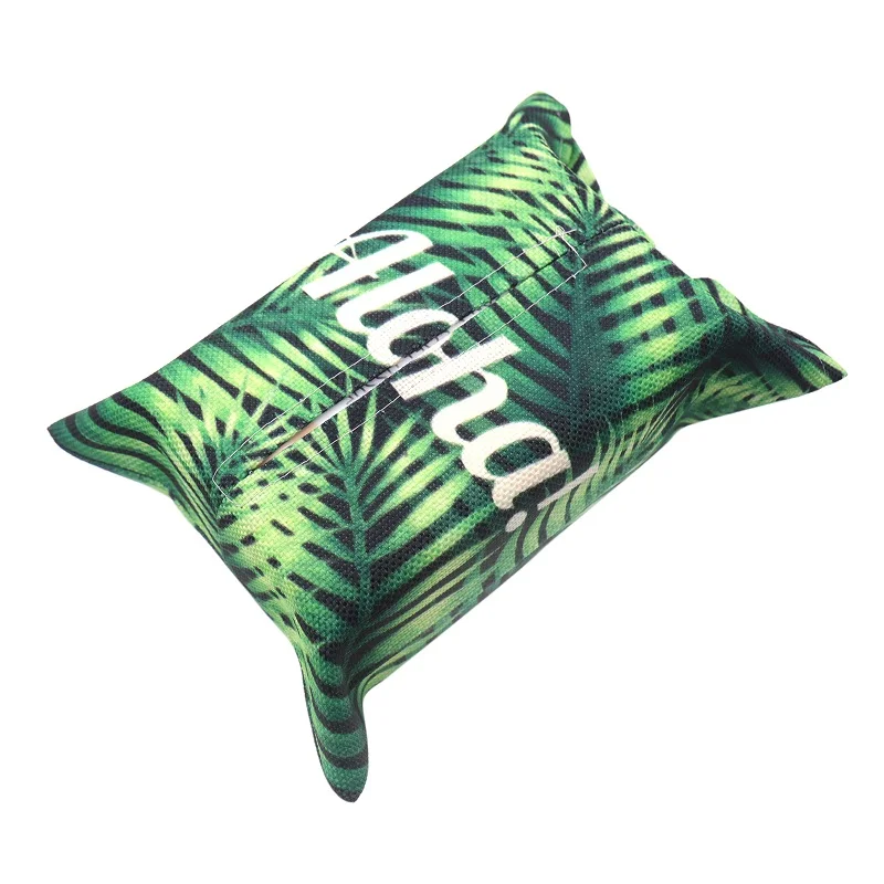 Green Leaf Flamingo Tissue Box Cloth Napkin Storage Bag Paper Container For Party Hotel Home Decoration - Цвет: 5