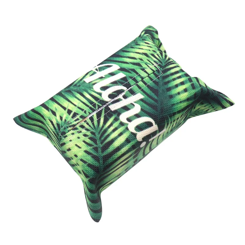 5 Green Leaf Flamingo Tissue Box Cloth Napkin Storage Bag Paper Container For Party Hotel Home Decoration - Цвет: 5