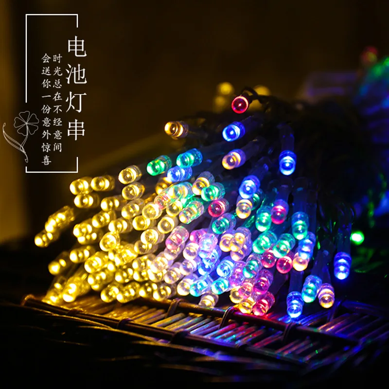 1m-6m Indoor Christmas Colorful Flashing String Lights LED Holiday Wedding Romantic Decoration Battery Star Lights