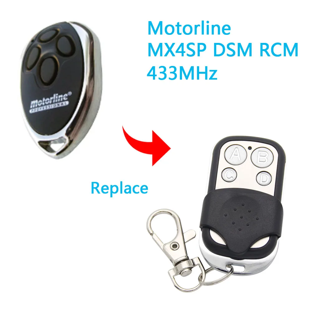 Mando a distancia MX4SP RCM DSM 433mhz para puerta de garaje, abridor de puerta