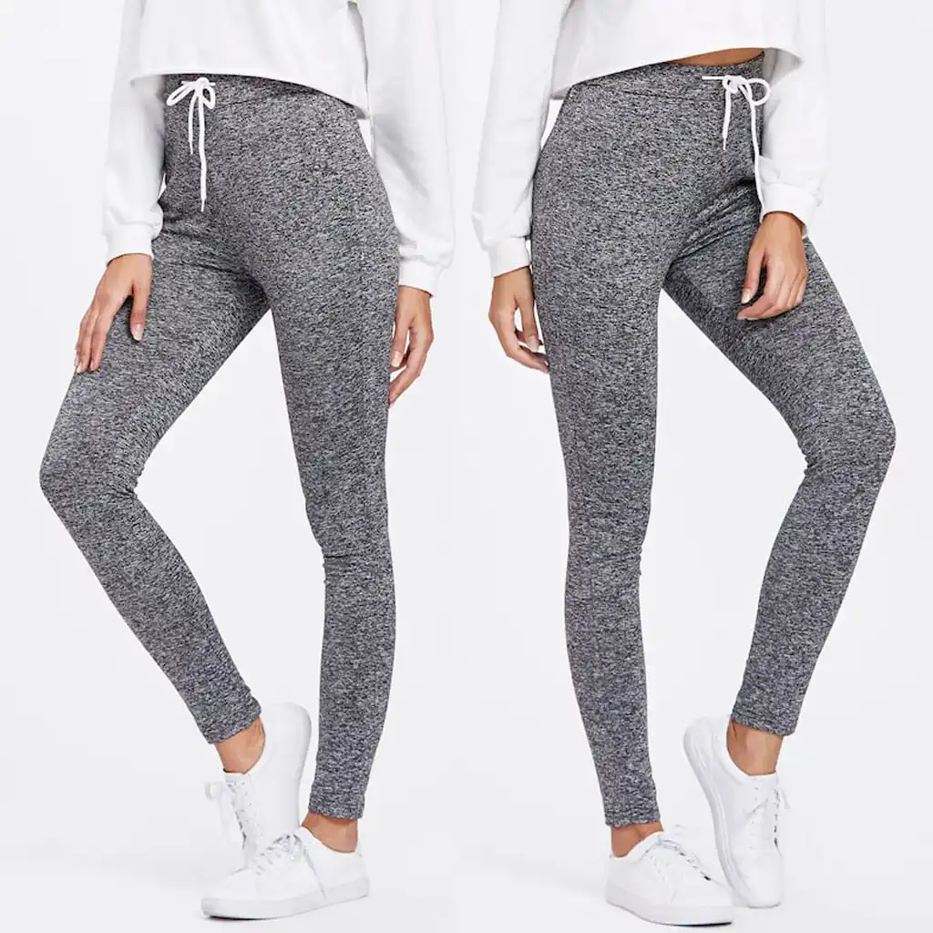 drawstring workout leggings