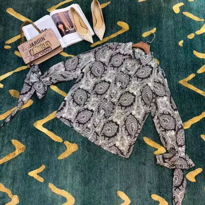AH12279, модные женские блузки и рубашки,, Подиумные, Роскошные, известный бренд, Европейский дизайн, вечерние, стильная женская одежда