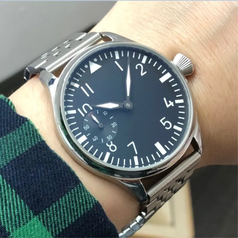 

Super Luminous Pointer Men Pilot Military Watch 100% Original Seagull ST3600 Hand Wind Movement Man Mechanical Watches ETA6497