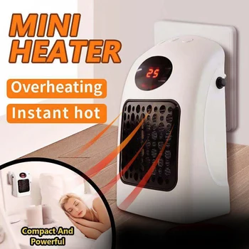 

1Pc 900W Universal Mini Electric Heater Warm Air Blower Household Wall Fan Heater With JP /UK/US/EU Plug Fan Heater