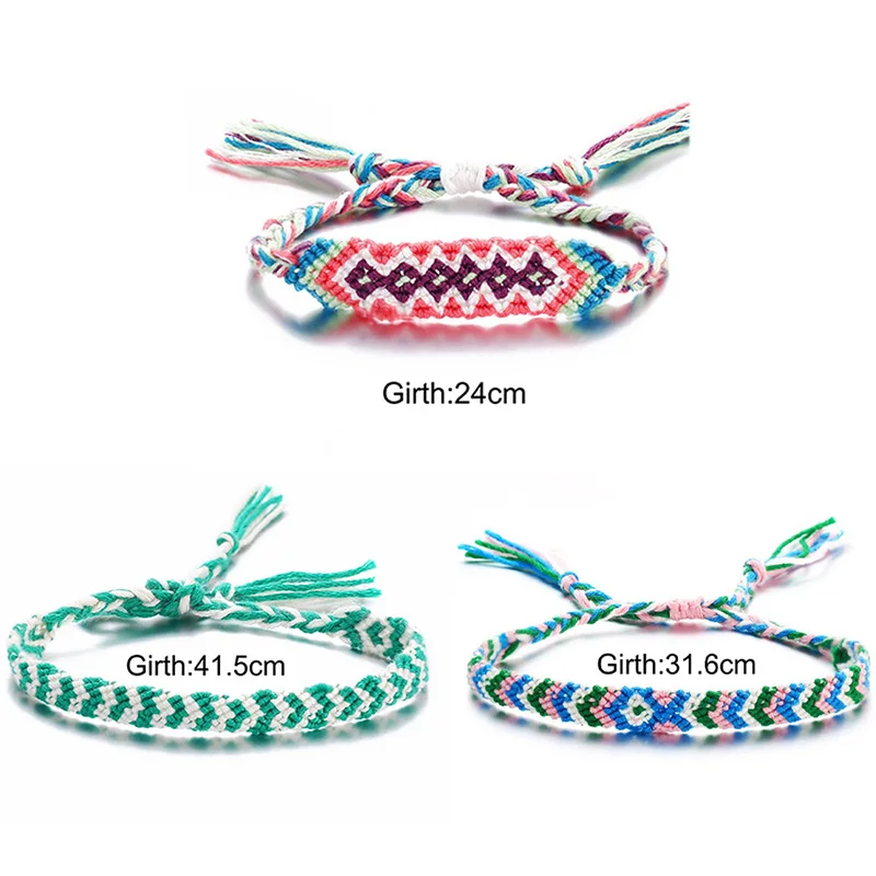 Bohemian Anklet  Weave Woman Handmade Cotton Anklet Bracelets Female Beach Foot Jewelry Gifts On The Leg