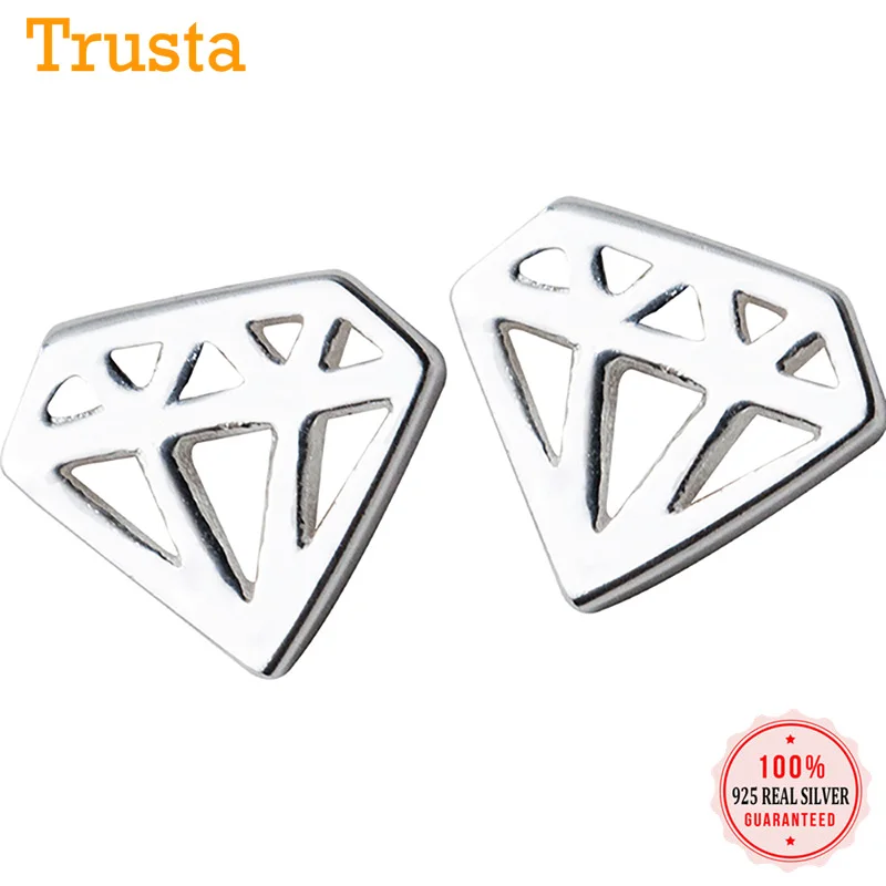 Trustdavis 925 однотонные настоящие серьги-гвоздики милый стиль для сладкого подарка для женщин девочек детей леди ювелирные изделия DS1742