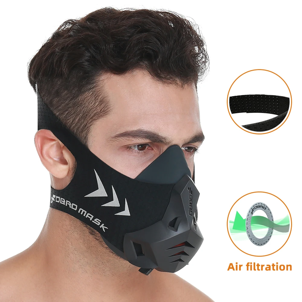 

FDBRO Sports Mask Pro Training Running Can Dust-proof Air Filtration Mask Cardio High Altitude Protective Breathing Trainer Mask