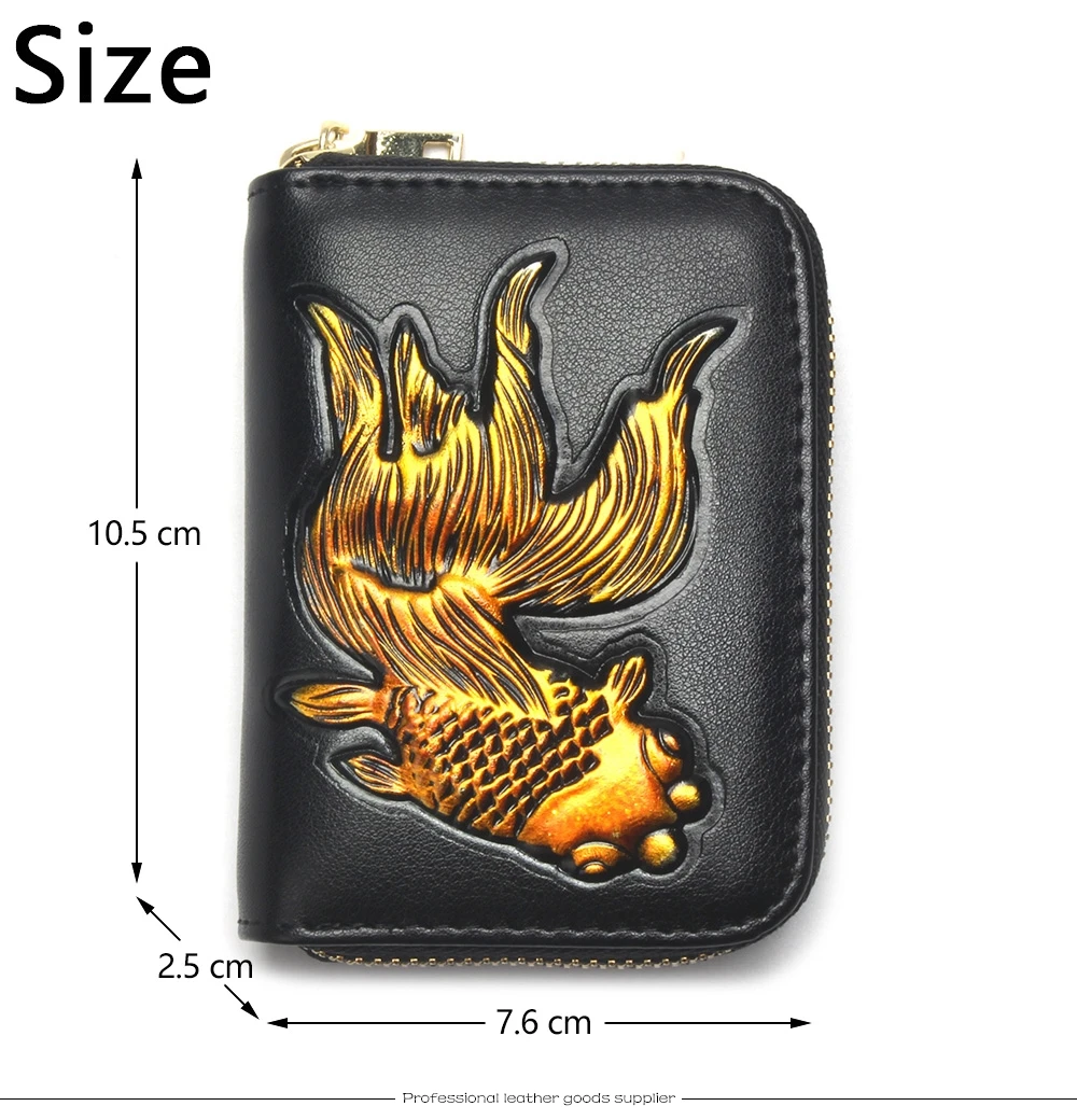Золотая рыбка дизайн мульти-карты слоты держатель для карт маленький Rfid бренд Последняя сумка для карт женская сумка клатч кошелек для