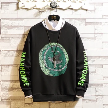 

Autumn Spring 2020 Hoodie Sweatshirt Mens Hip Hop Punk Pullover Streetwear Casual Fashion Clothes Plus Asian Size M-5XL
